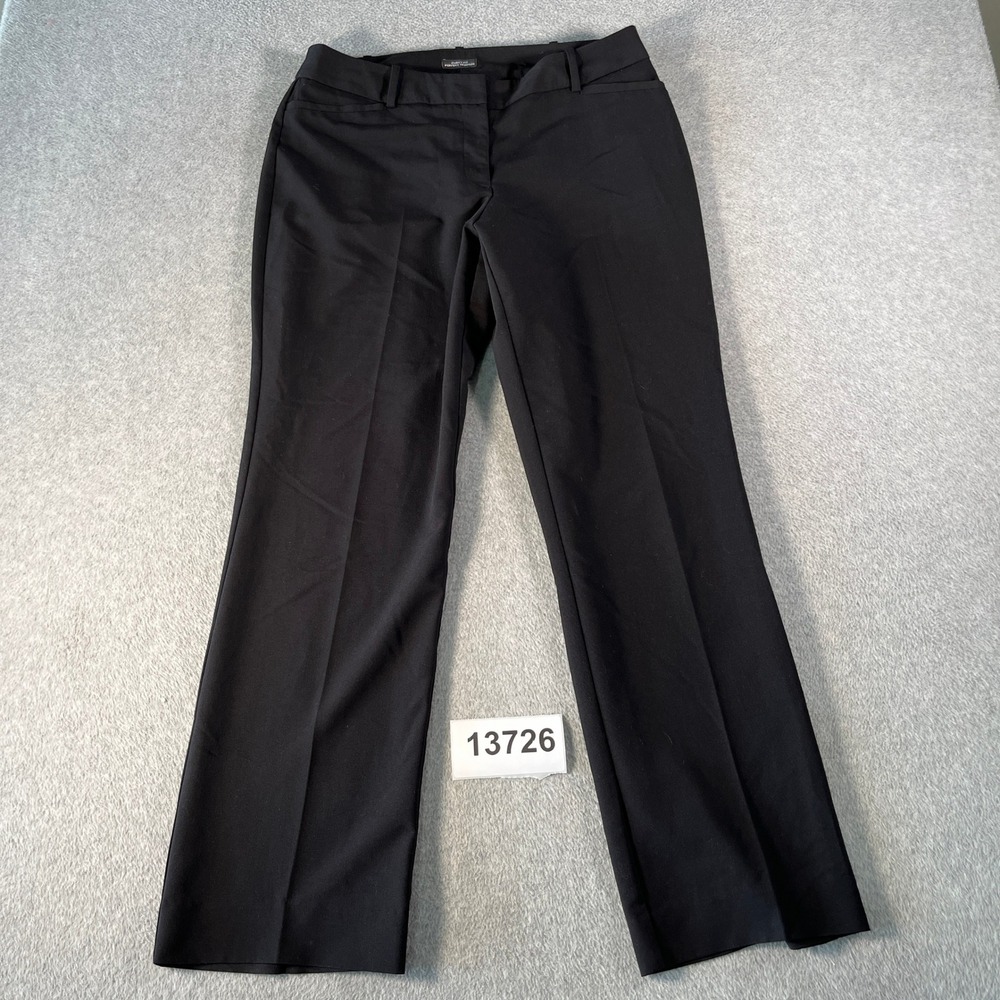 Worthington Curvy Fit Perfect Trouser Dress Pants Womens 8 Black Flat Front